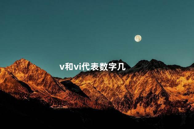 v和vi代表数字几