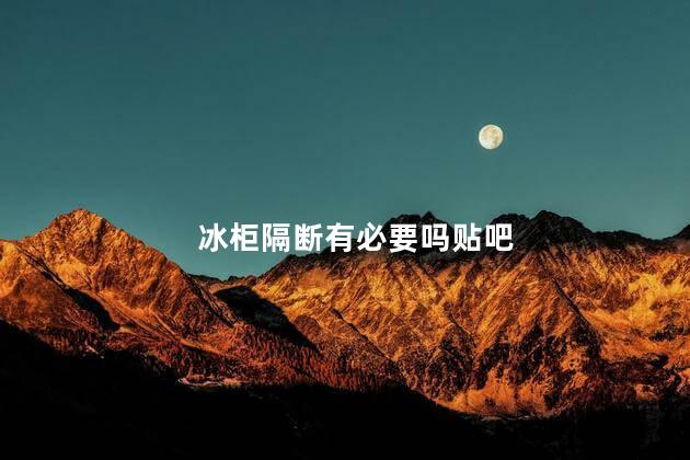 冰柜隔断有必要吗贴吧