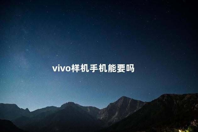 vivo样机手机能要吗