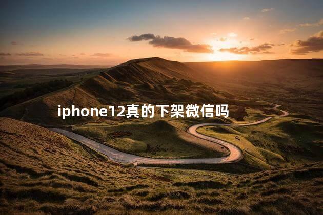 iphone12真的下架微信吗