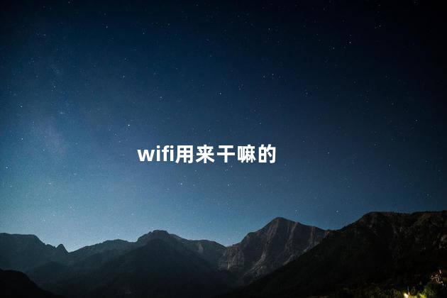 wifi用来干嘛的