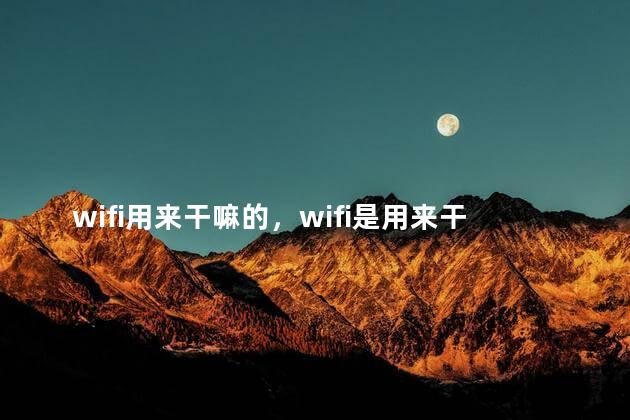 wifi用来干嘛的，wifi是用来干什么的