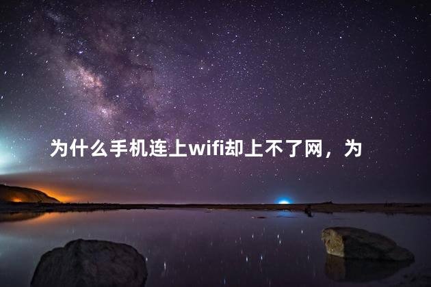 为什么手机连上wifi却上不了网，为什么手机连上wifi却上不了网别人可以