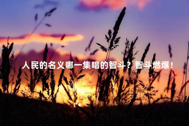 人民的名义哪一集唱的智斗？智斗燃爆！人民的名义精彩一集简评