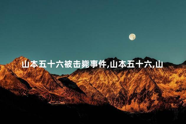 山本五十六被击毙事件，山本五十六