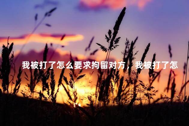 我被打了怎么要求拘留对方，我被打了怎么要求赔偿