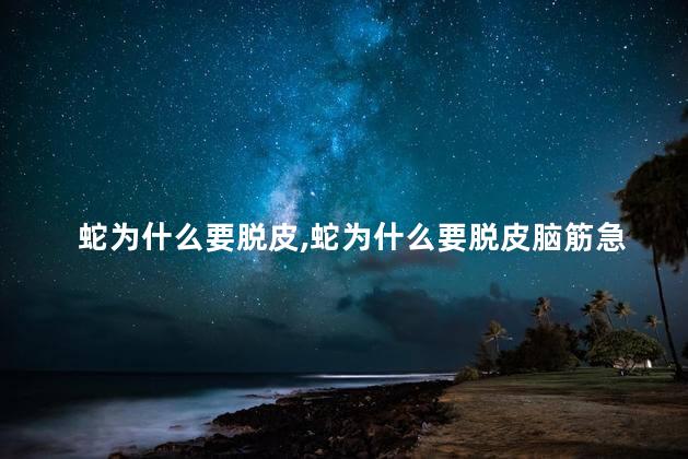 蛇为什么要脱皮，蛇为什么要脱皮脑筋急转弯三个字