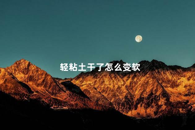 轻粘土干了怎么变软